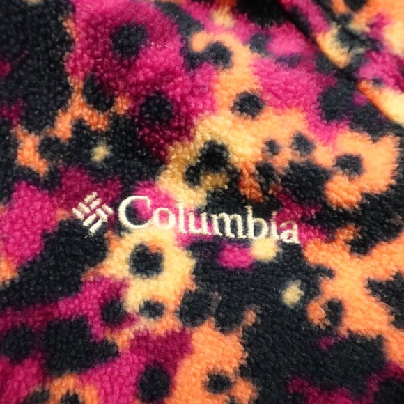 Columbia Benton Springs II Printed Fleece Jacket Girls’ XS Pink Multi Outdoor - Picture 2 of 11